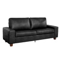 Gilmar 89" Upholstered Vegan Leather Sofa with Square Arms and Storage Pockets
