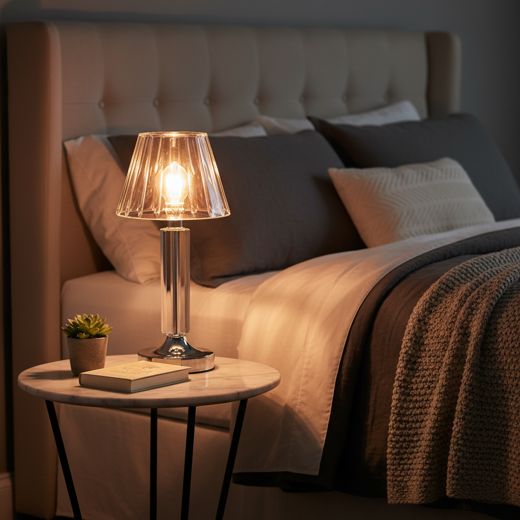 LumiCrystal™ Touch Lamp – Rechargeable LED Crystal Light for Home & Bedside